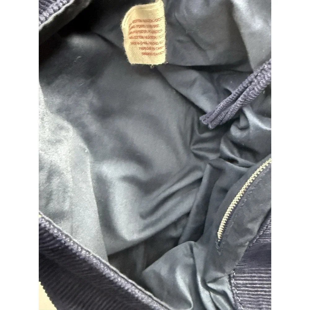 Lucky Corduroy Purse Blue Y2K Hobo Slouchy Cargo Saddle Shoulder Bag Festival